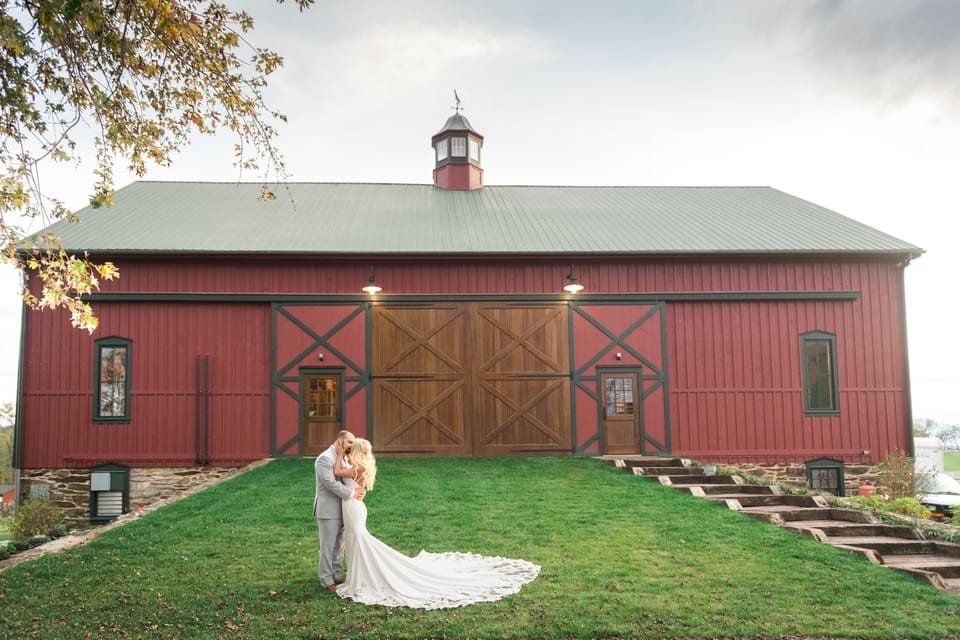 Indoor wedding venue at Bluebird Manor in Adamstown, Maryland