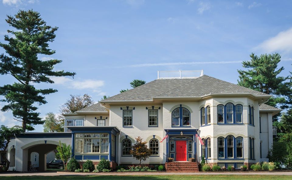 Indoor wedding venue at Bowling Brook Mansion in Keymar, Maryland