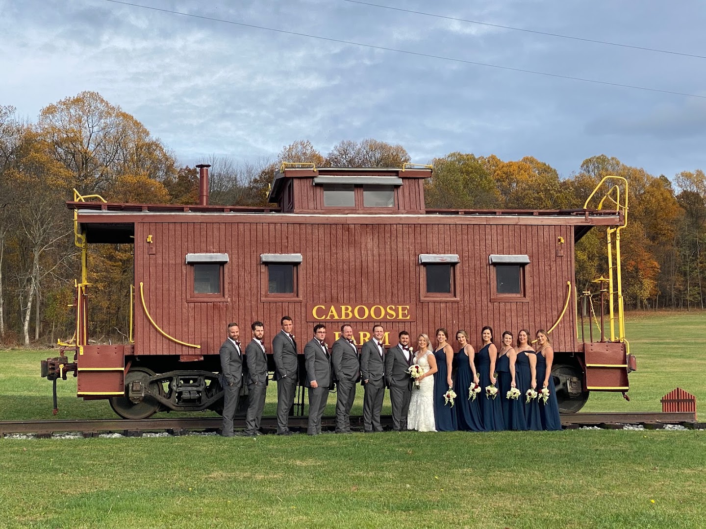 Indoor wedding venue at Caboose Farm in Sabillasville, Maryland