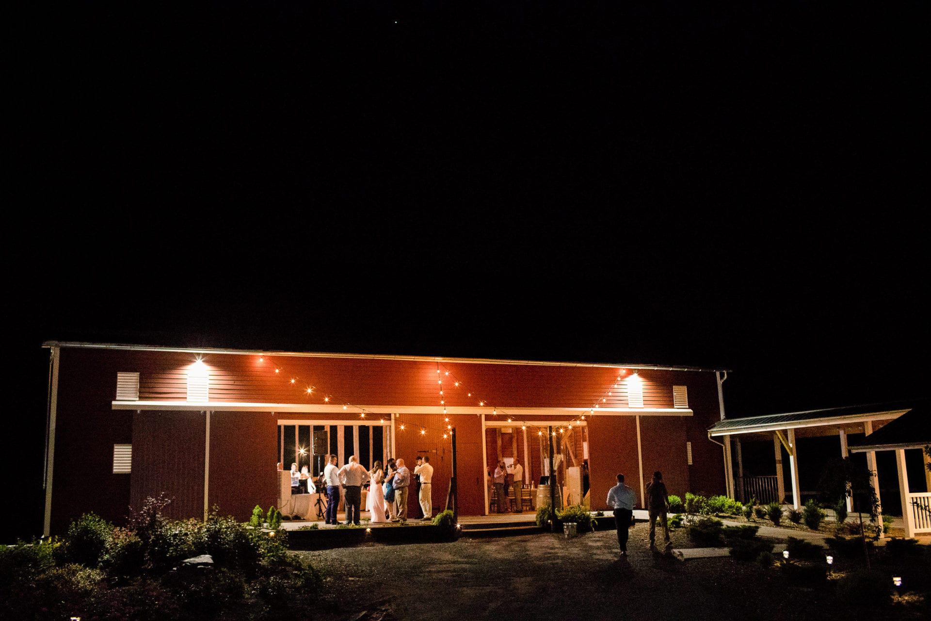 Indoor wedding venue at Dulaney's Overlook in Frederick, Maryland