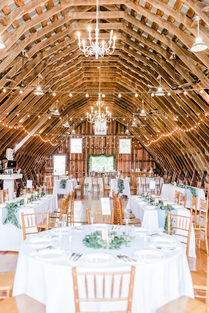 Indoor wedding venue at East Lynn Farm in Round Hill, Virginia