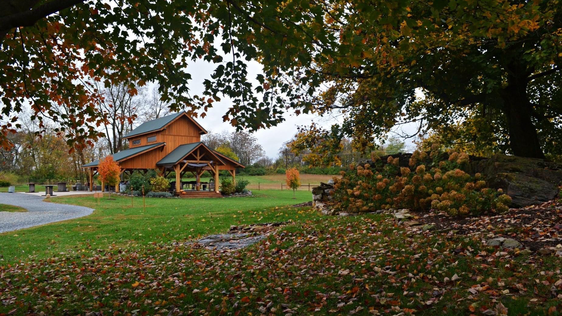 Indoor wedding venue at Green Hill Farm in Sharpsburg, Maryland