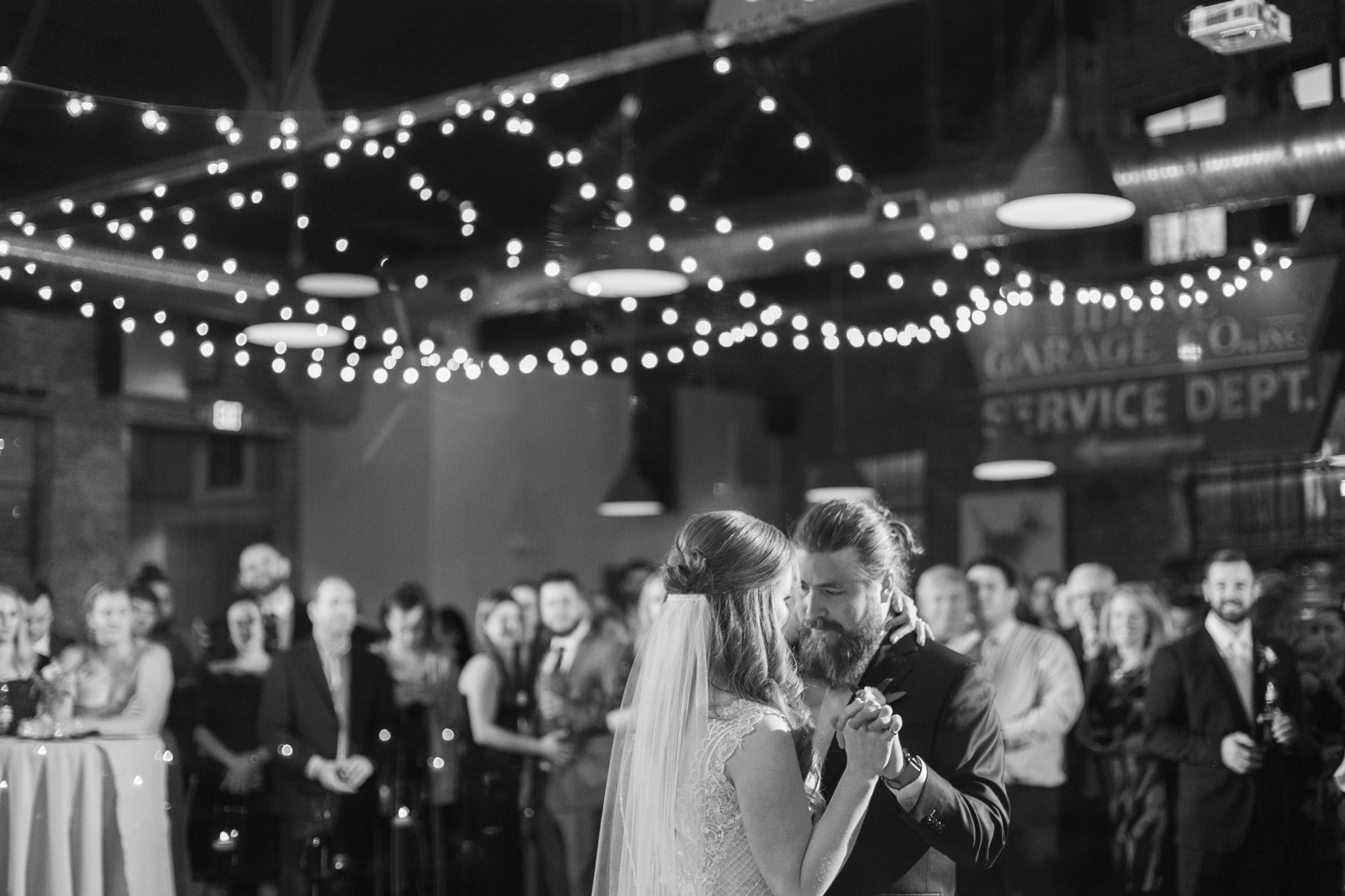 Indoor wedding venue at McClintock Distilling in Frederick, Maryland