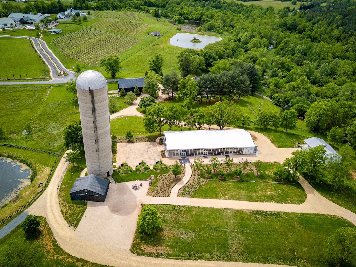Indoor wedding venue at Tranquility Farm & Winery in Purcellville, Virginia